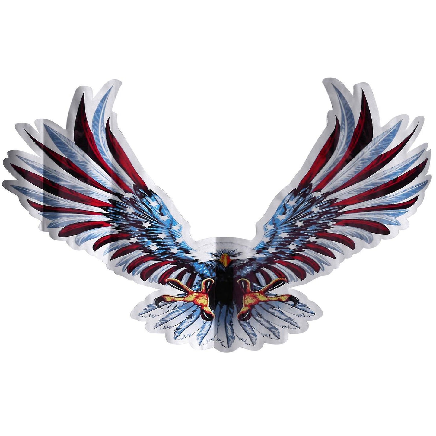1 Set/4pcs Car Decal Flying Truck Hood Side Eagle Usa Flag Sticker