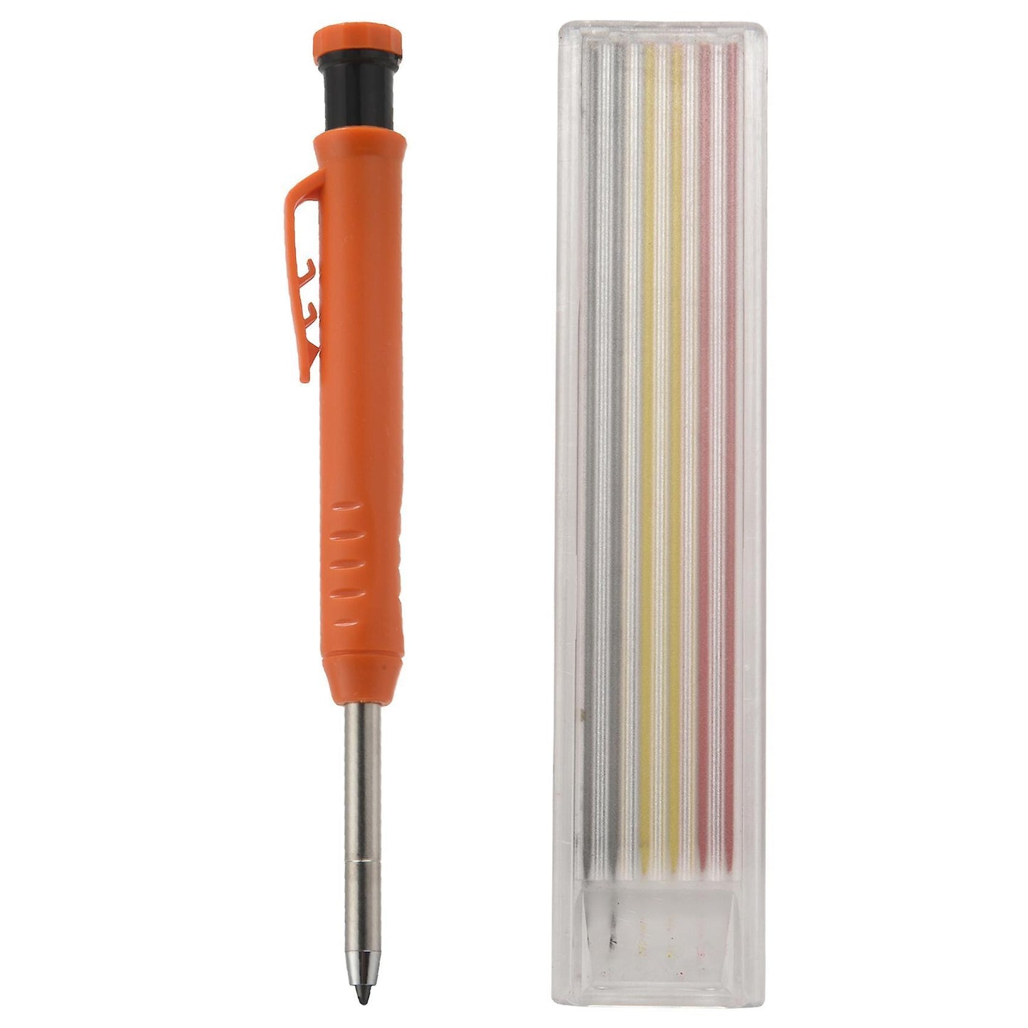 Carpenter Pencil Set with 7 Refill Leads, Built-in Sharpener,pencil F