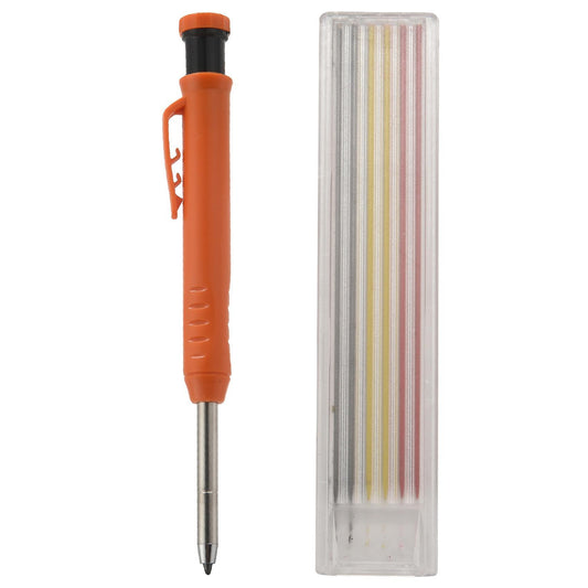 Carpenter Pencil Set with 7 Refill Leads, Built-in Sharpener,pencil F