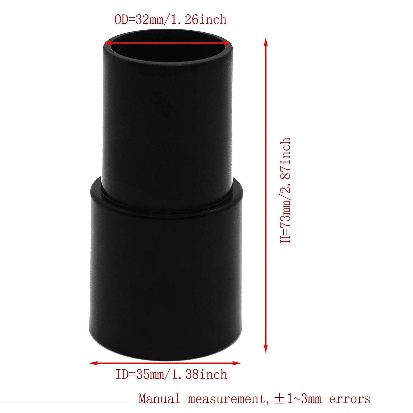 25mm Horse Hair Dust Brush with 1-1/4inch to 1-3/8inch Hose Adapter