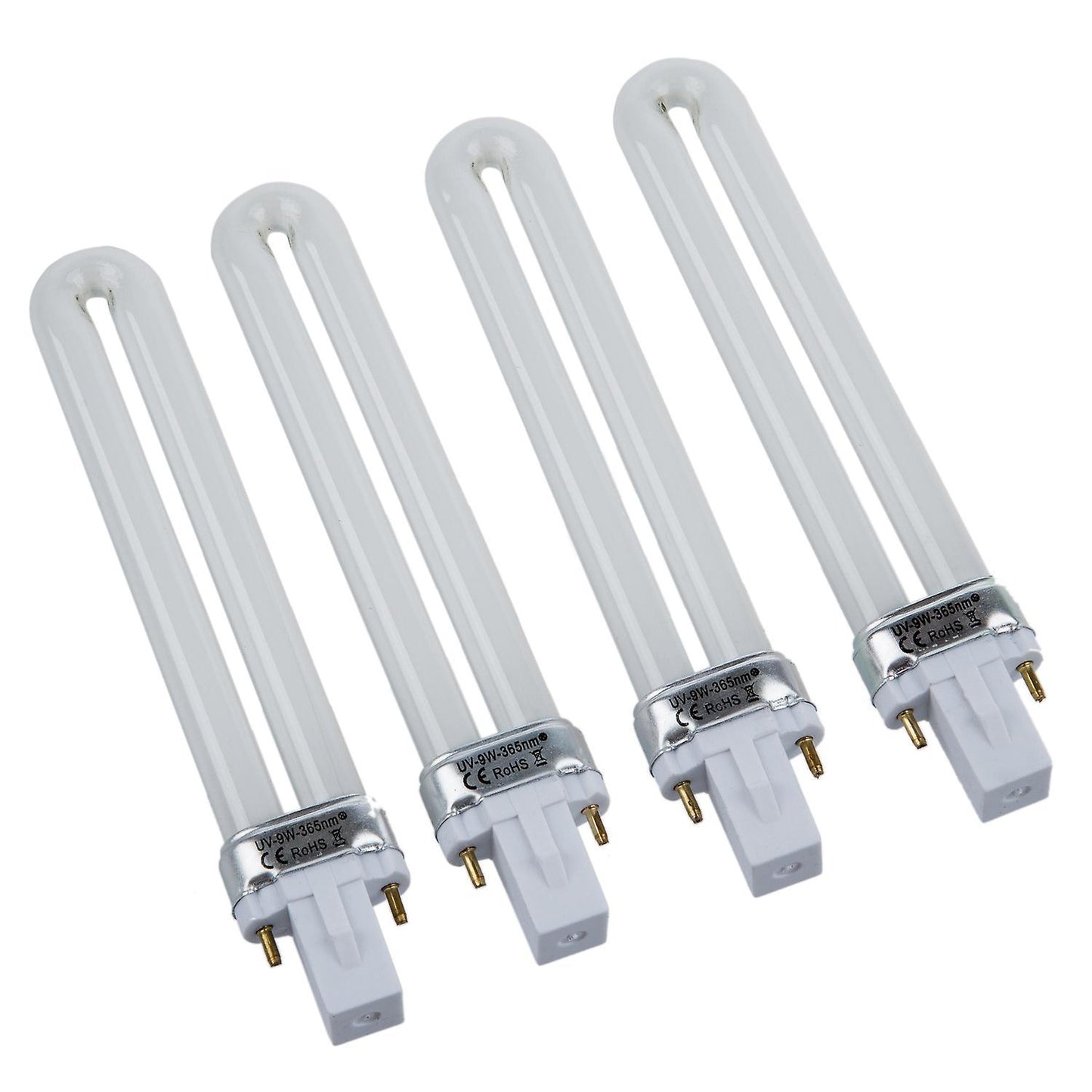 9w Uv Lamp Light Bulb Tube Gel Nail Art Dryer, Set Of 4