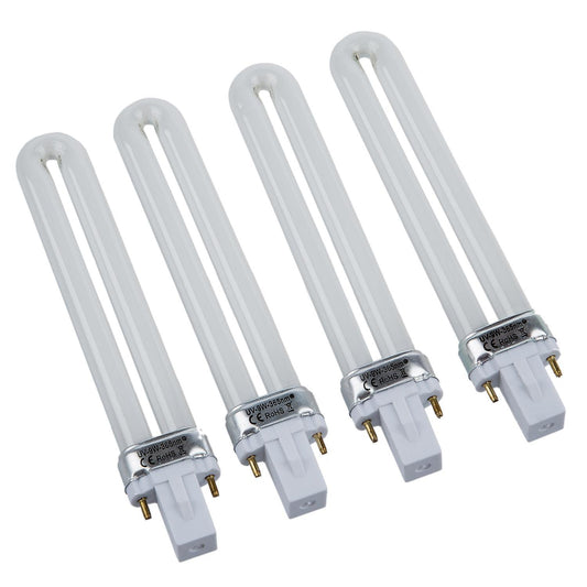 9w Uv Lamp Light Bulb Tube Gel Nail Art Dryer, Set Of 4