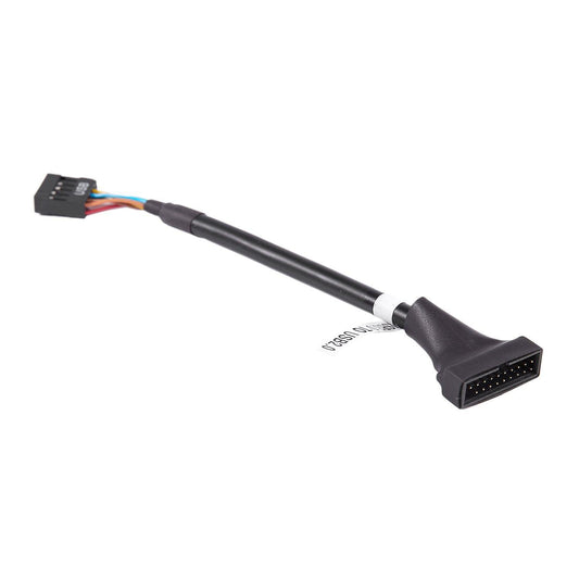 Black 19 Pin Usb 3.0 Female to 9 Pin Usb2.0 Male Cable Converter