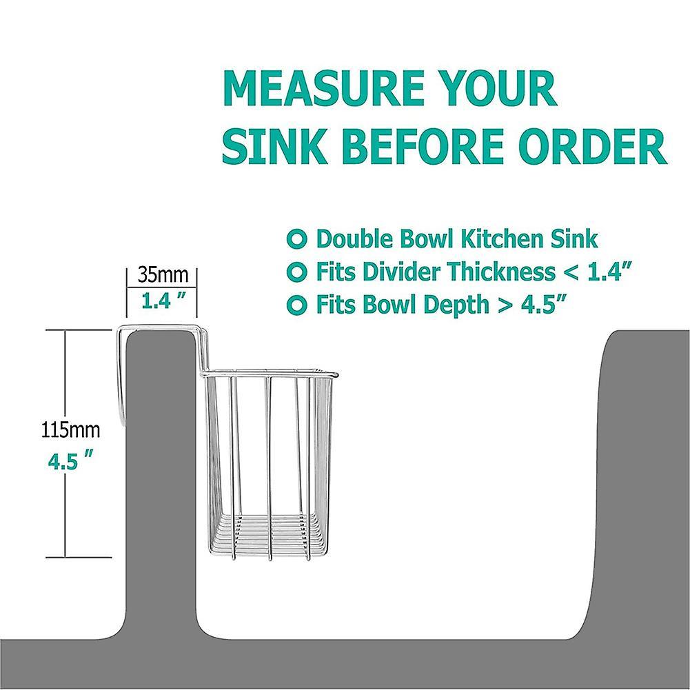 Kitchen Sponge Holder, Sink Basket Sink Caddy Brush Drainer Rack