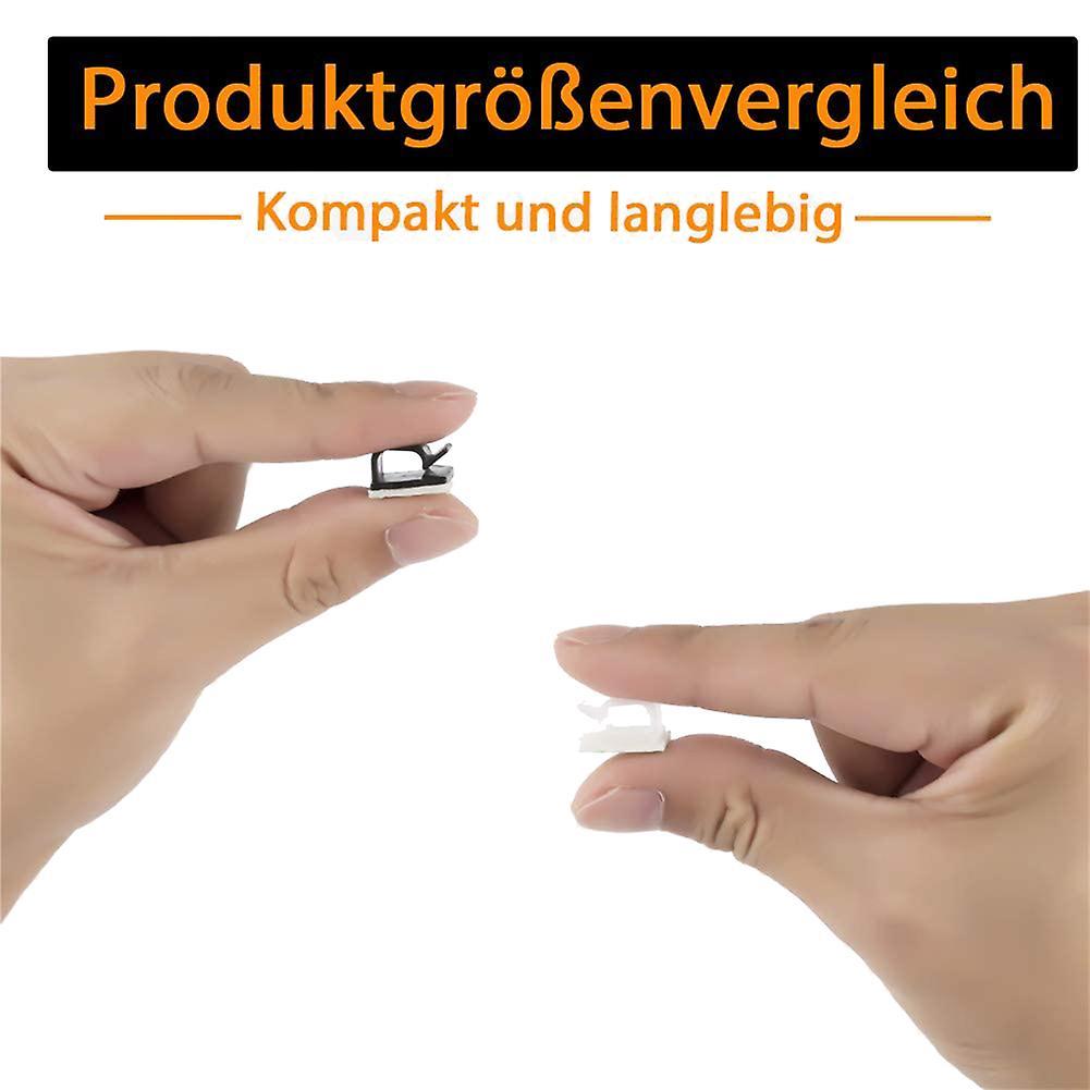 100 Pcs Self-adhesive Cable Holder,cable Clamps,cable Clips (black)