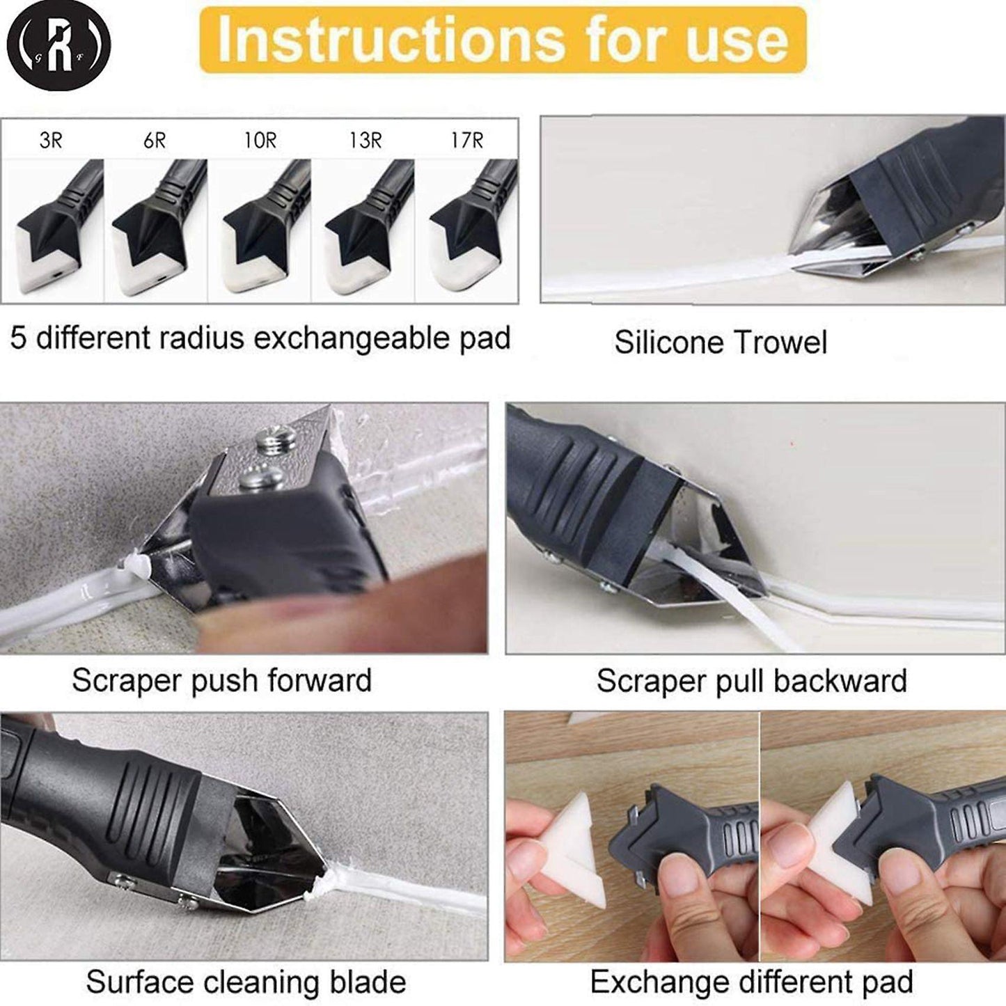 Stainless Steel Head Remove Scraper Grout Kit Hand Tools Accessories