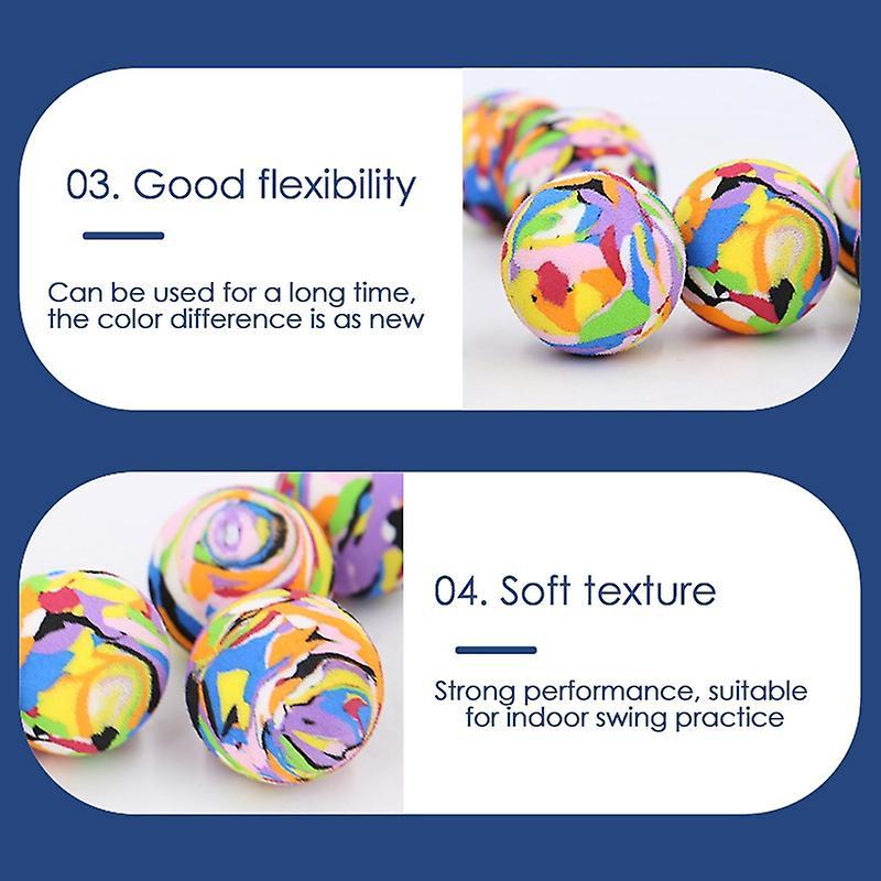 20pcs Practice Golf Balls,rainbow Color Soft Eva Sponge Golf Training