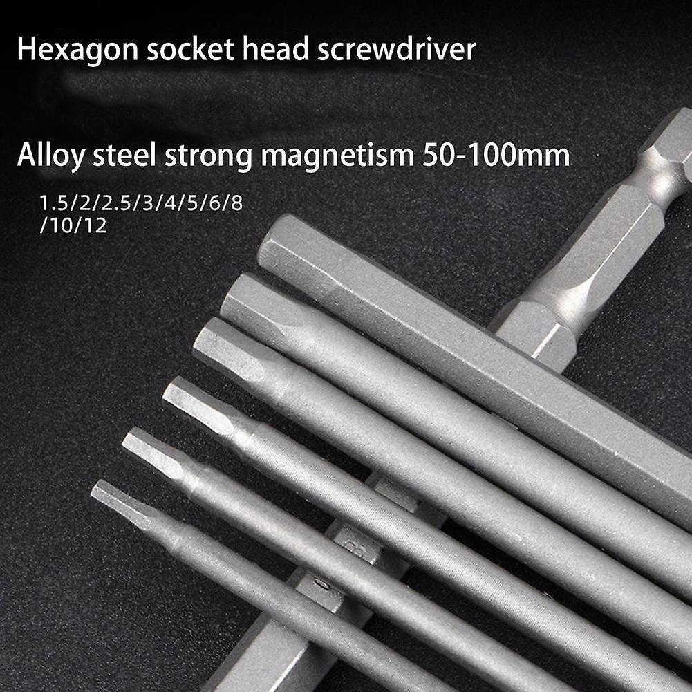10pcs Hex Head Hex Wrench Drill Bits Set 100mm Metric Hex