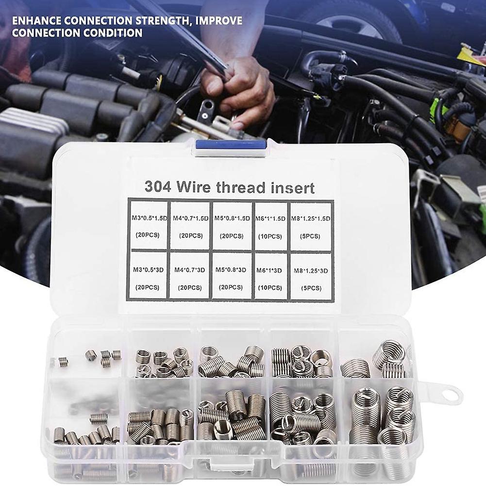 150pcs M3 M4 M5 M6 M8 Stainless Steel Heli Coil Thread Repair Insert