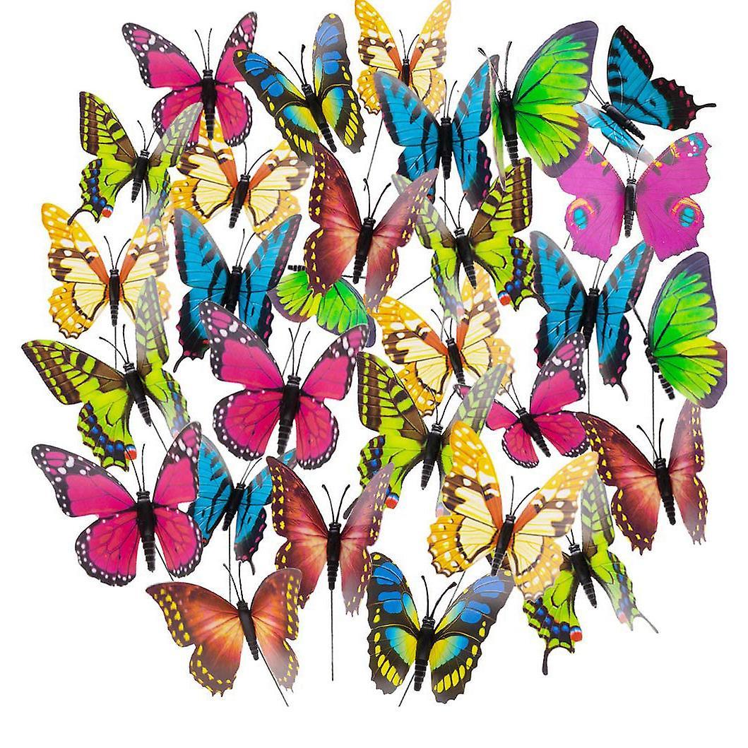 Butterfly Stakes, 50pcs Garden Butterfly Ornaments,for Indoor/outdoor