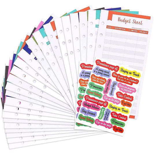 Expense Budget Sheet for A6 Binder, Tracker for Cash Envelope Wallet