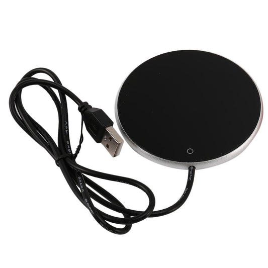 Coffee Warmer Coaster,usb Electric Heater for Office Home,silver 82 X 82 X 7mm