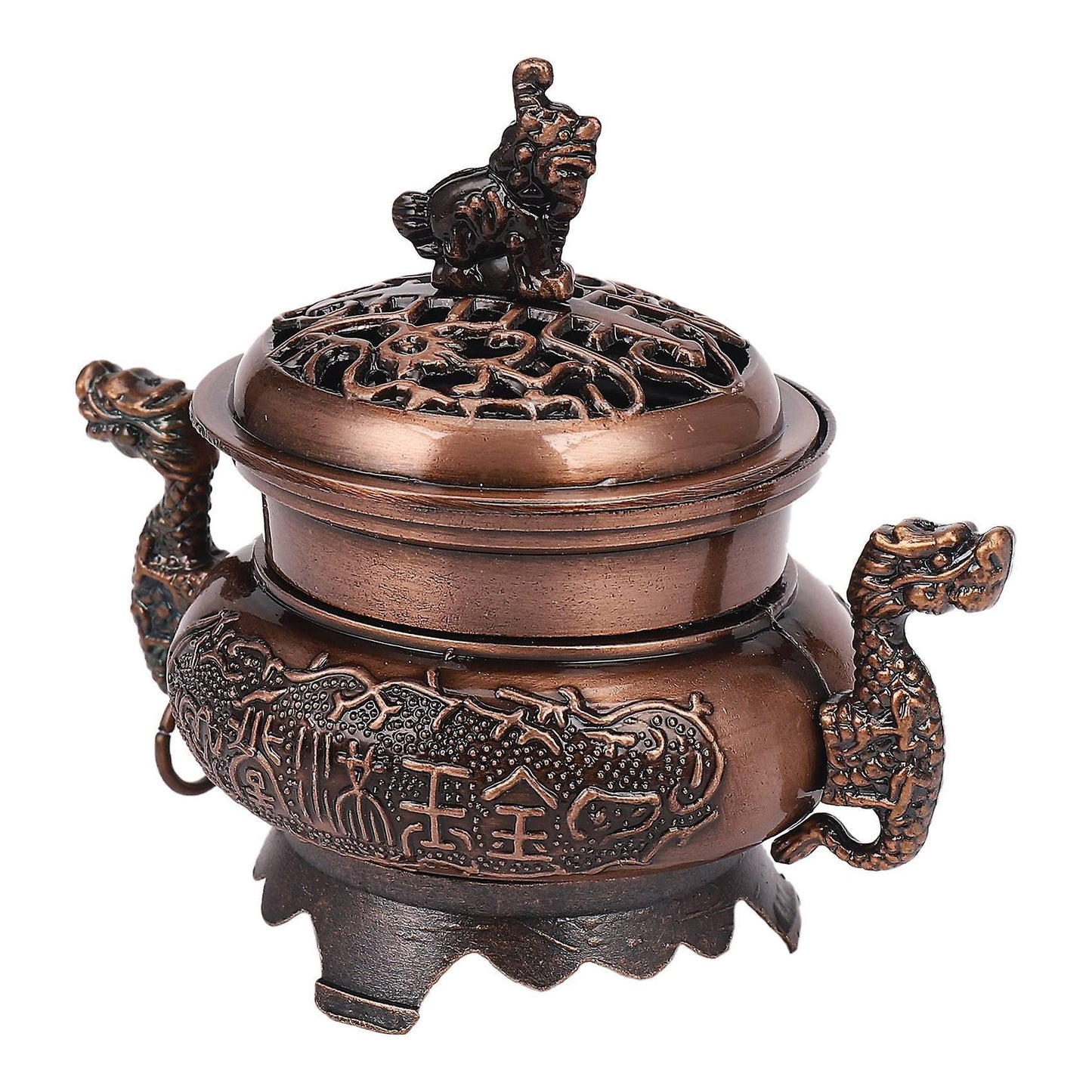 Buddhist Incense Burner Smoke Backflow Zinc Alloy Censer Cone Holder