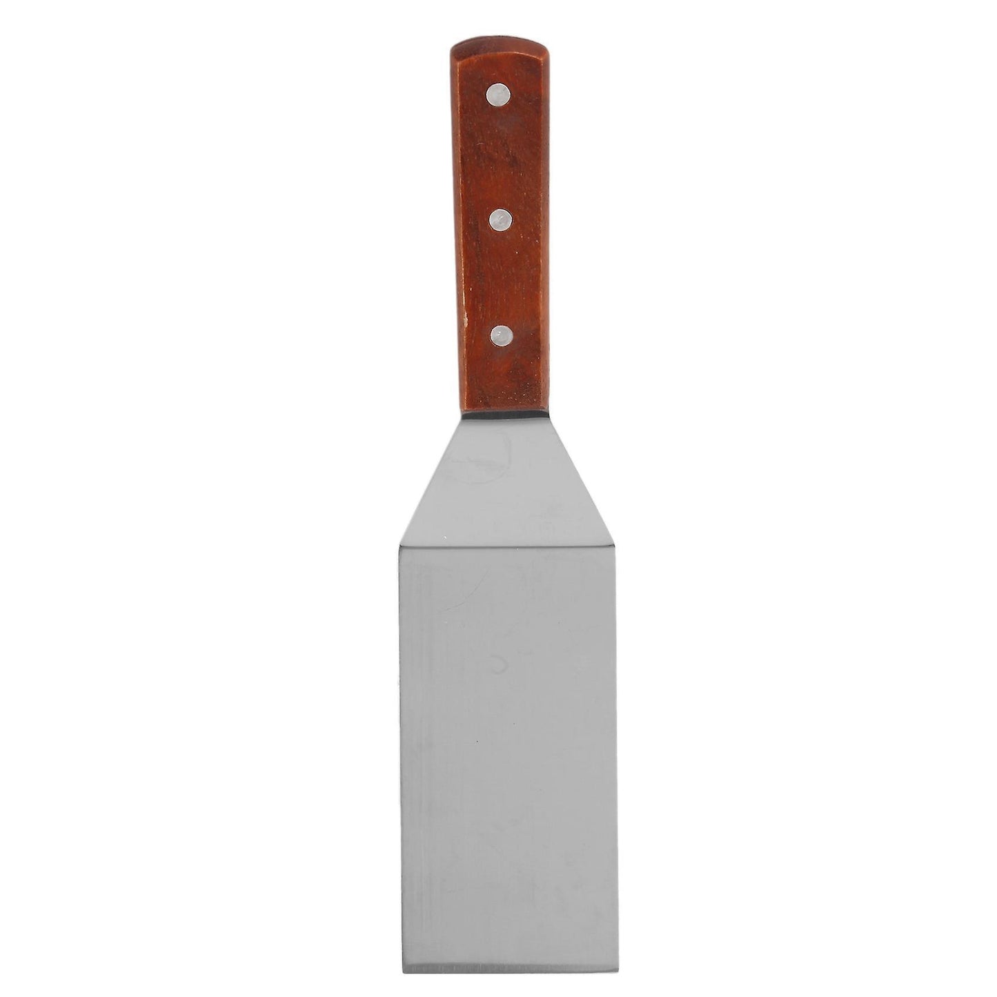 Stainless Steel Flat Frying Spatula with Wooden Handle Pizza Spatula