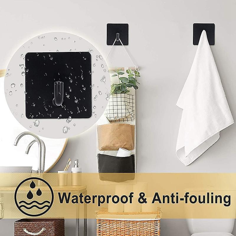 6pcs Adhesive Hooks Duty Towel Hooks for Home Hanging without Nails