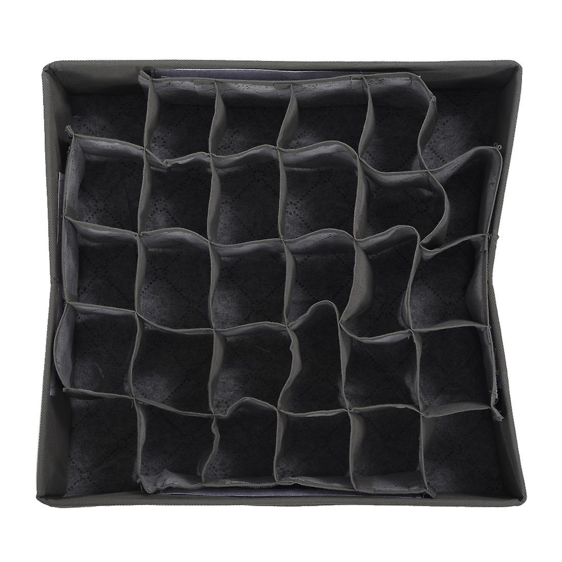 30 Cell Bamboo Charcoal Underwear Bar Ties Socks Drawer Closet Organizer Storage Box