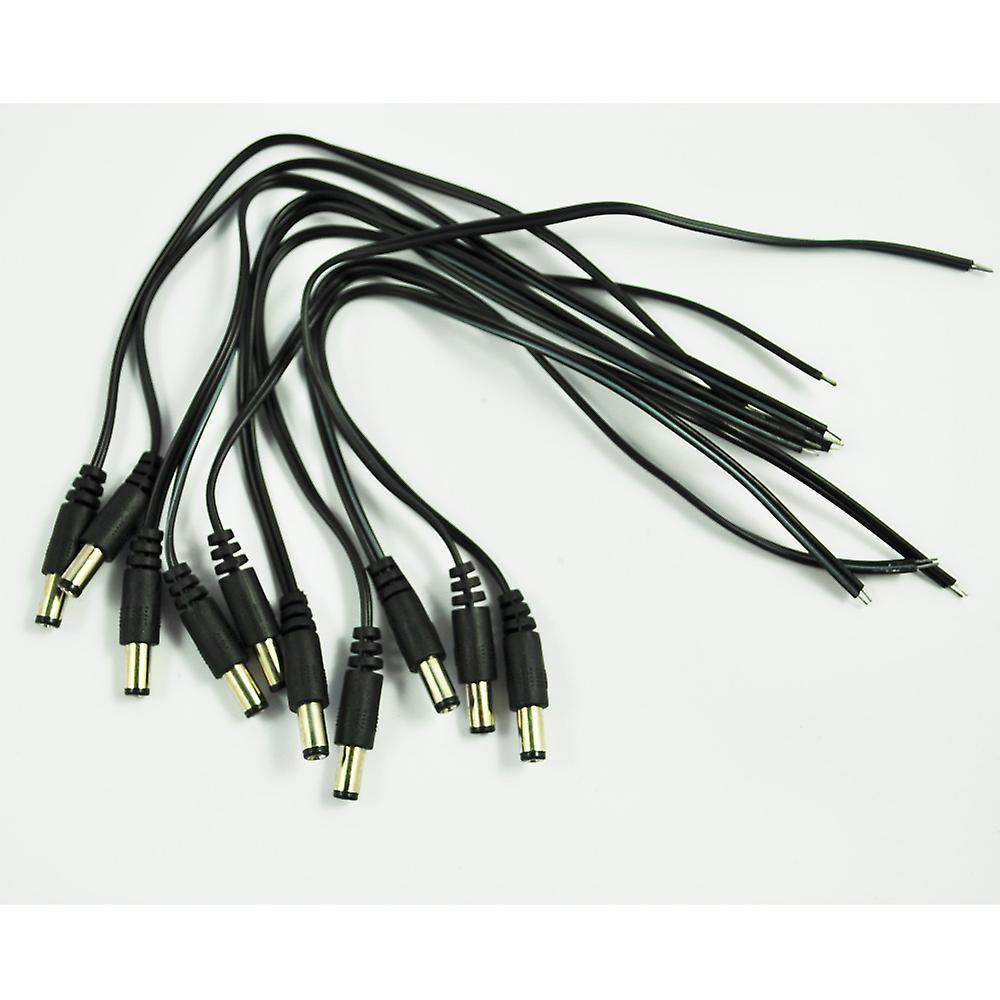 10pcs 5.5x2.1mm Male Dc Power Pigtails Plug Lead Cord for Cctv Camera