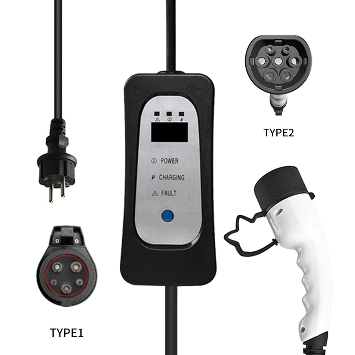 Sae Iec62196 Type 2 Evse Charger Cable 16a Compatible All Ev Cars