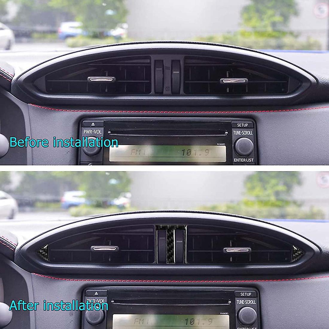 Carbon Fiber Car Central Control Air Conditioner Outlet Cover Sticker