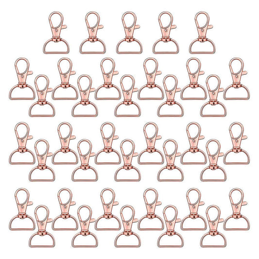 35pcs Swivel Clasps Lanyard Snap Hooks Keychain Clip Hook Lobster