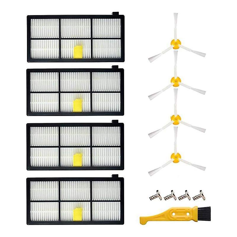 Vacuums Accessories 4 Filters & 4 Side Brushes & 1 Cleaning Brush