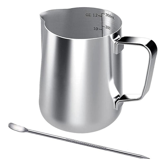Milk Frothing Jug 350ml Stainless Steel Milk Jug for Coffee Machine