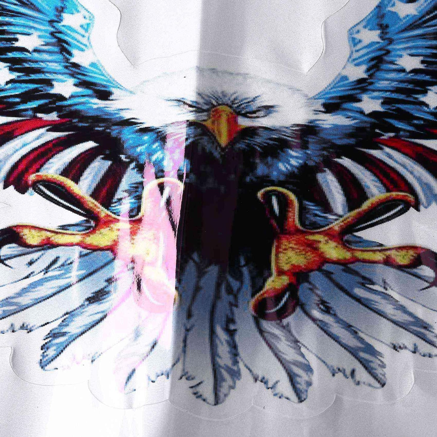 1 Set/4pcs Car Decal Flying Truck Hood Side Eagle Usa Flag Sticker