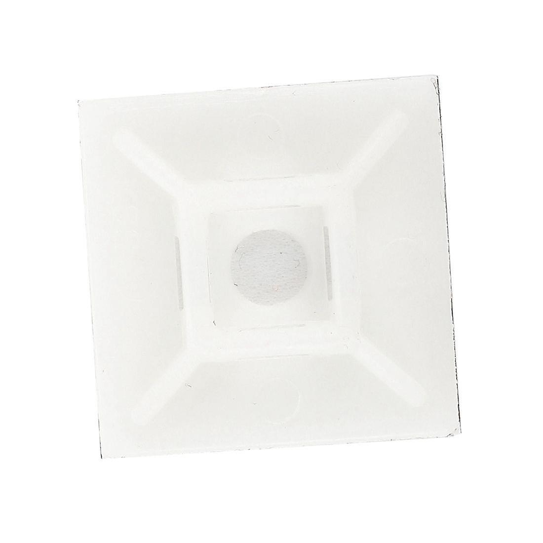 100 Pcs Self Adhesive Cable Tie Mount Base Holder 28mmx28mmx5mm