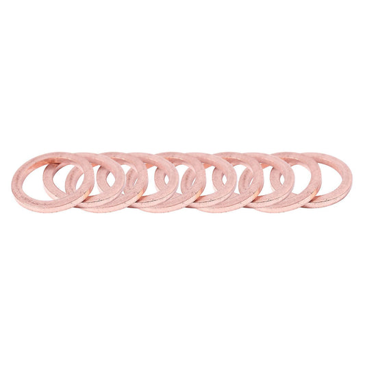 10* 12mm X 17mm X 1.5mm Copper Crush Washer Flat Ring Gasket Fitting