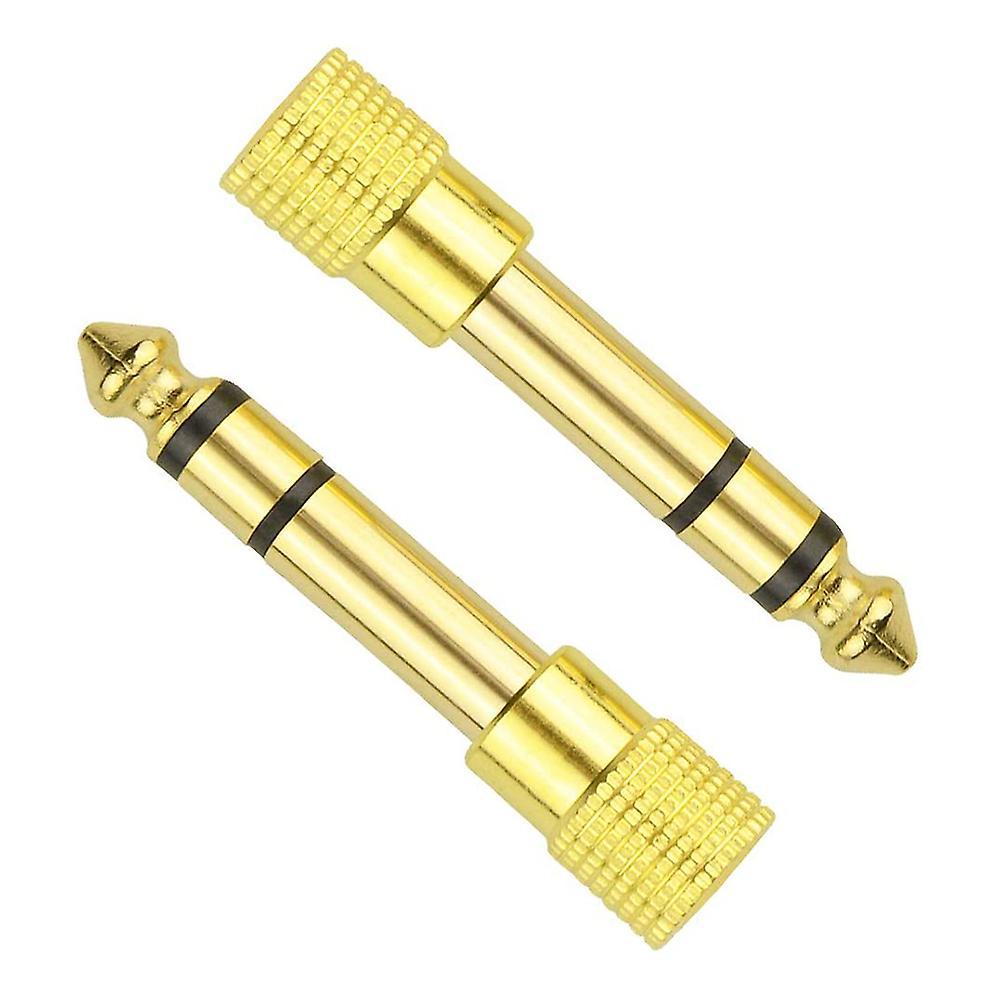 1pcs Earphone Head Connector Plug 6.35 Mm Male to 3.5mm Female