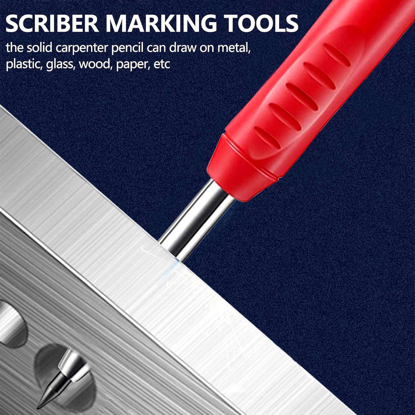 Solid Carpenter Pencil Set for Construction, Wood Marker Marking Tool
