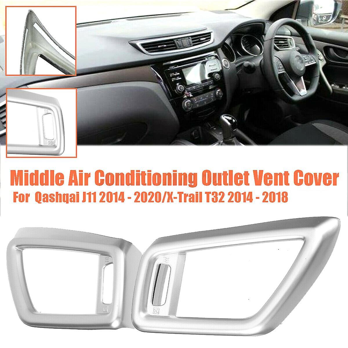 Ac Vent Left Right Outlet Cover for Nissan Qashqai J11 14-20 Silver