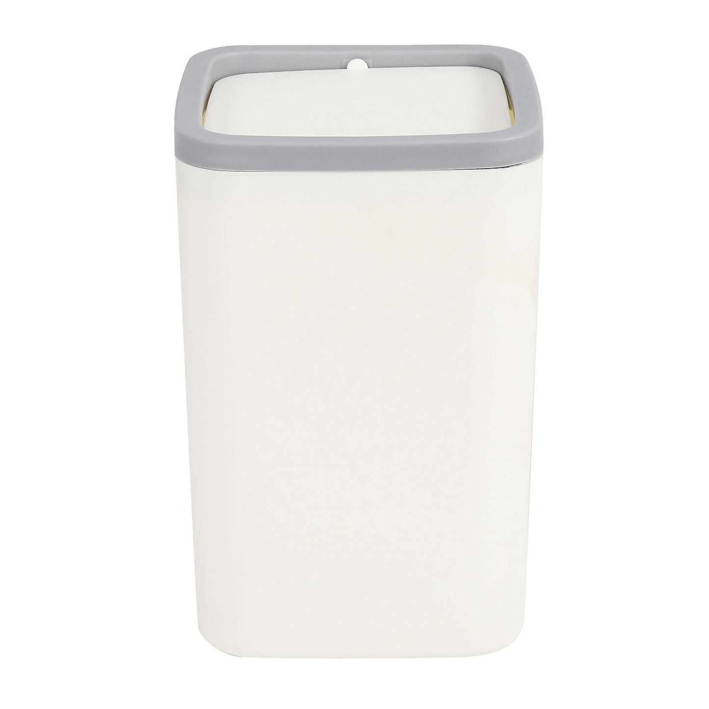 Waste Bin Small Trash Can Mini Desktop for Desk Car Trash Bin Gray