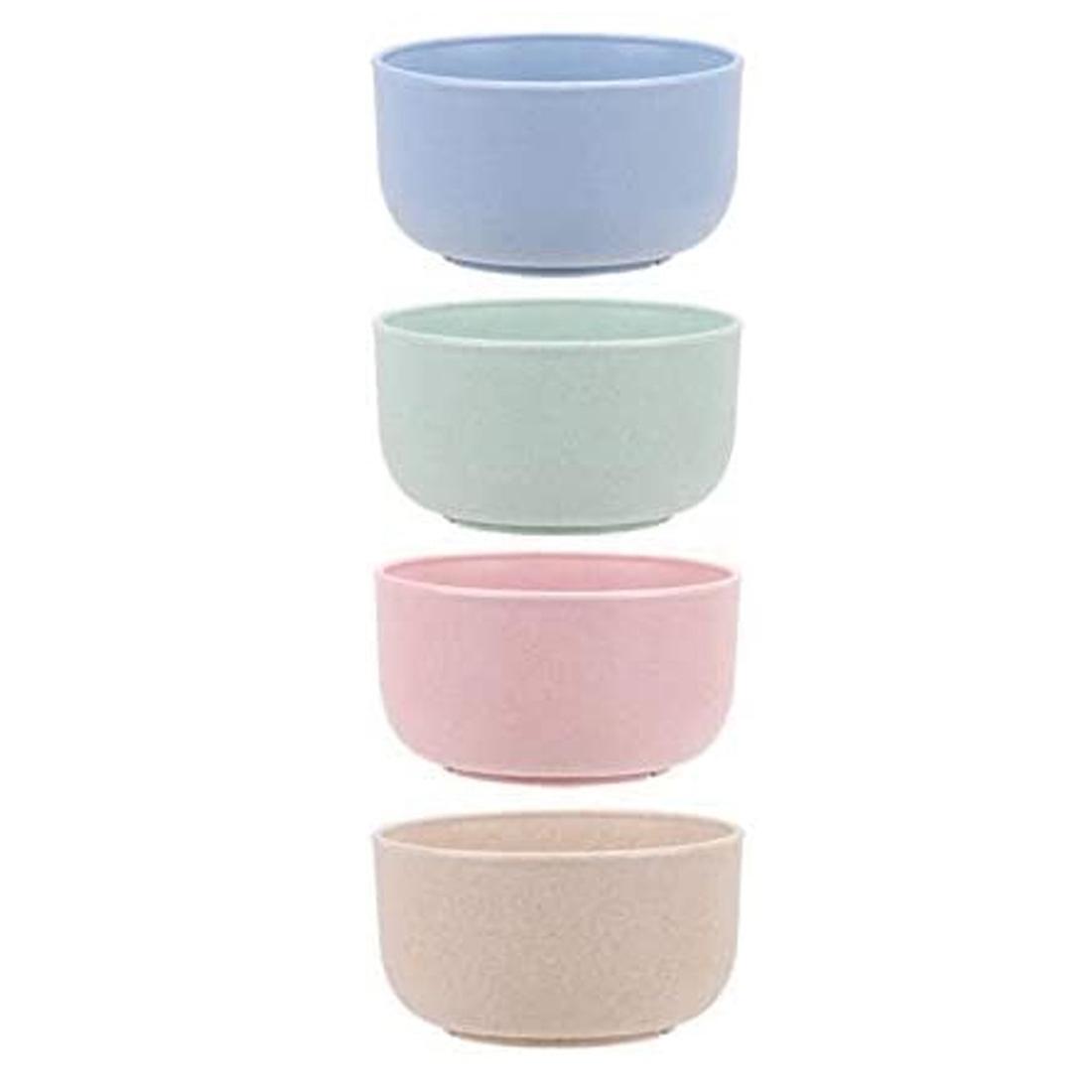 Snack Bowls,set Of 4 Rice Bowls, Wheat Straw Fiber Snack Bowls