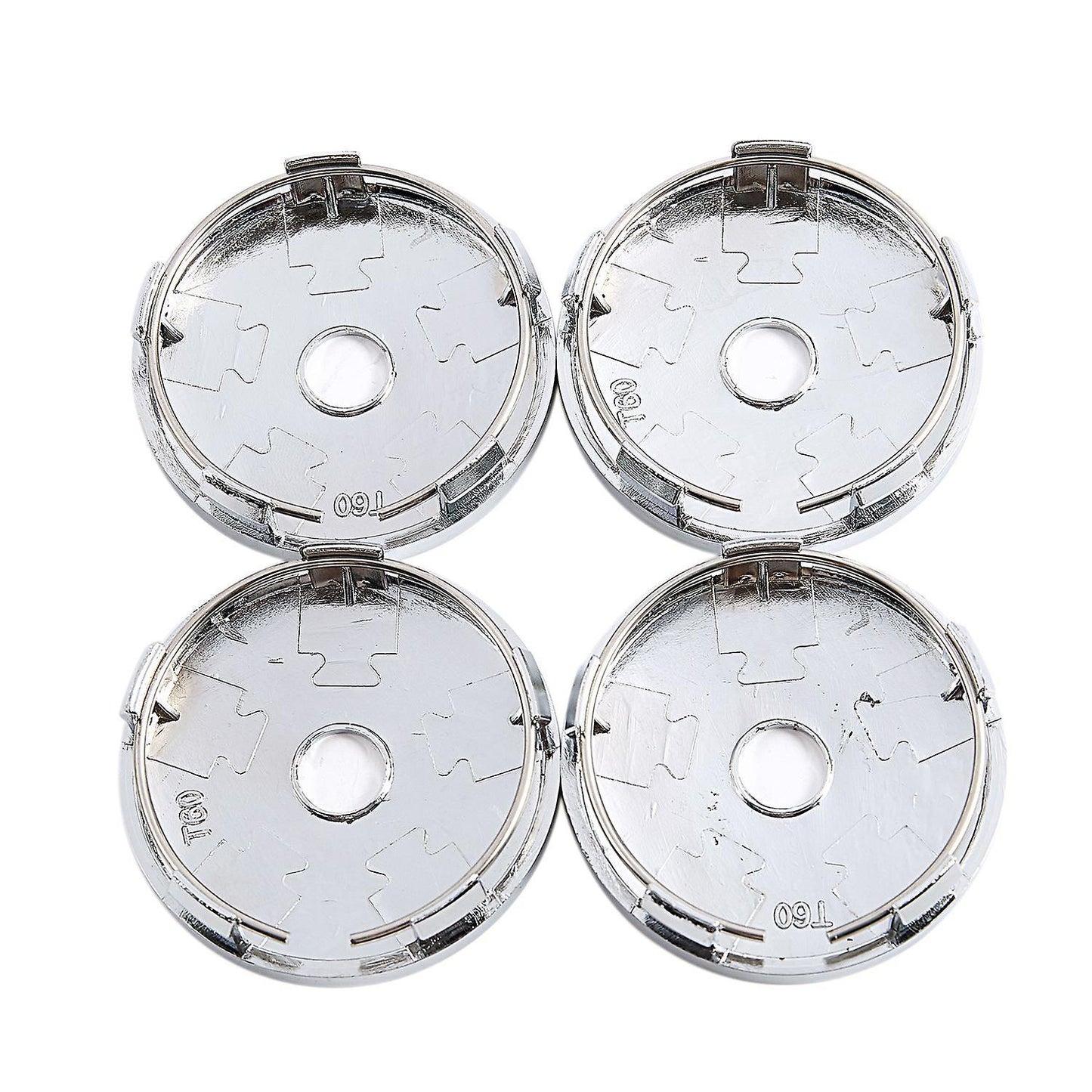Set Of 4 Chrome Wheel Center Hub Cap Universal Car Plastic 60mm