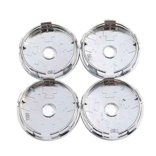 Set Of 4 Chrome Wheel Center Hub Cap Universal Car Plastic 60mm