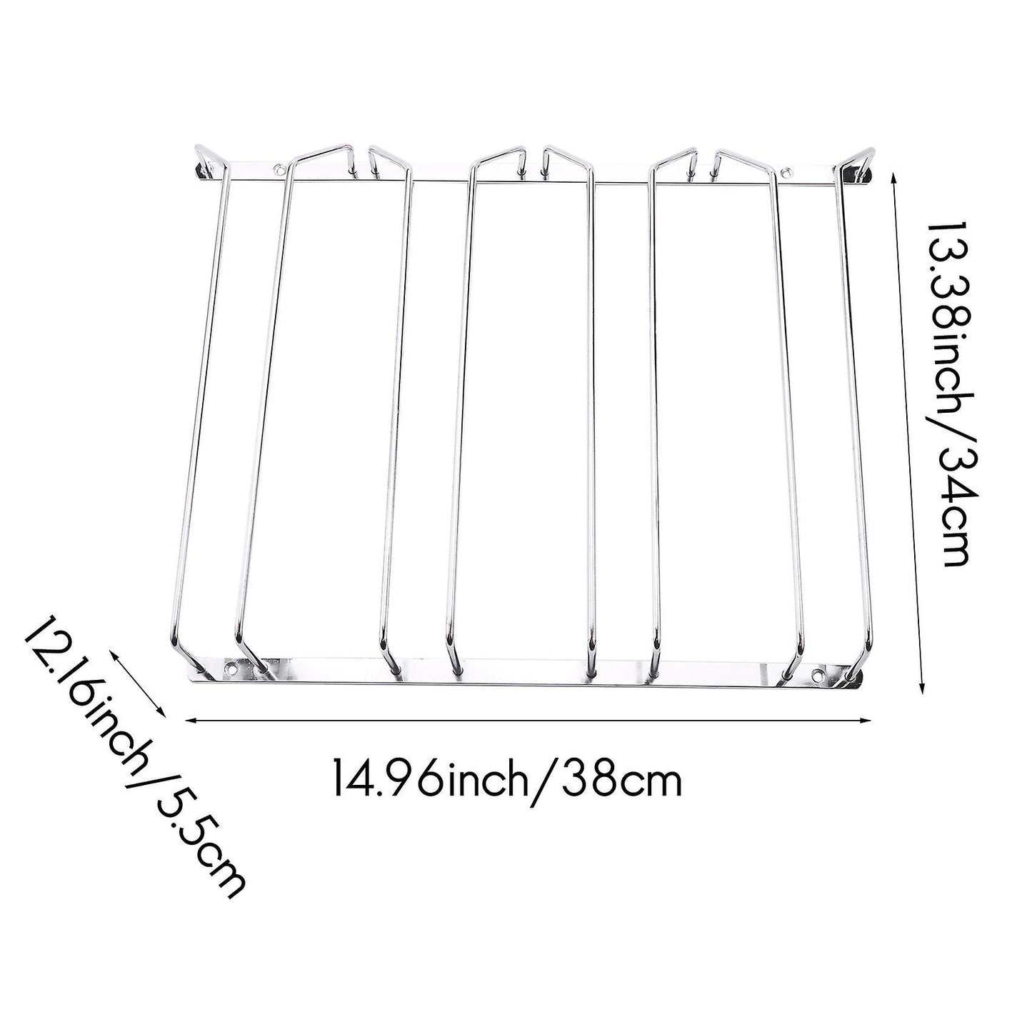 5x Under Cabinet Stemware Wine Glass Holder Rack 2.17 Inch Deep
