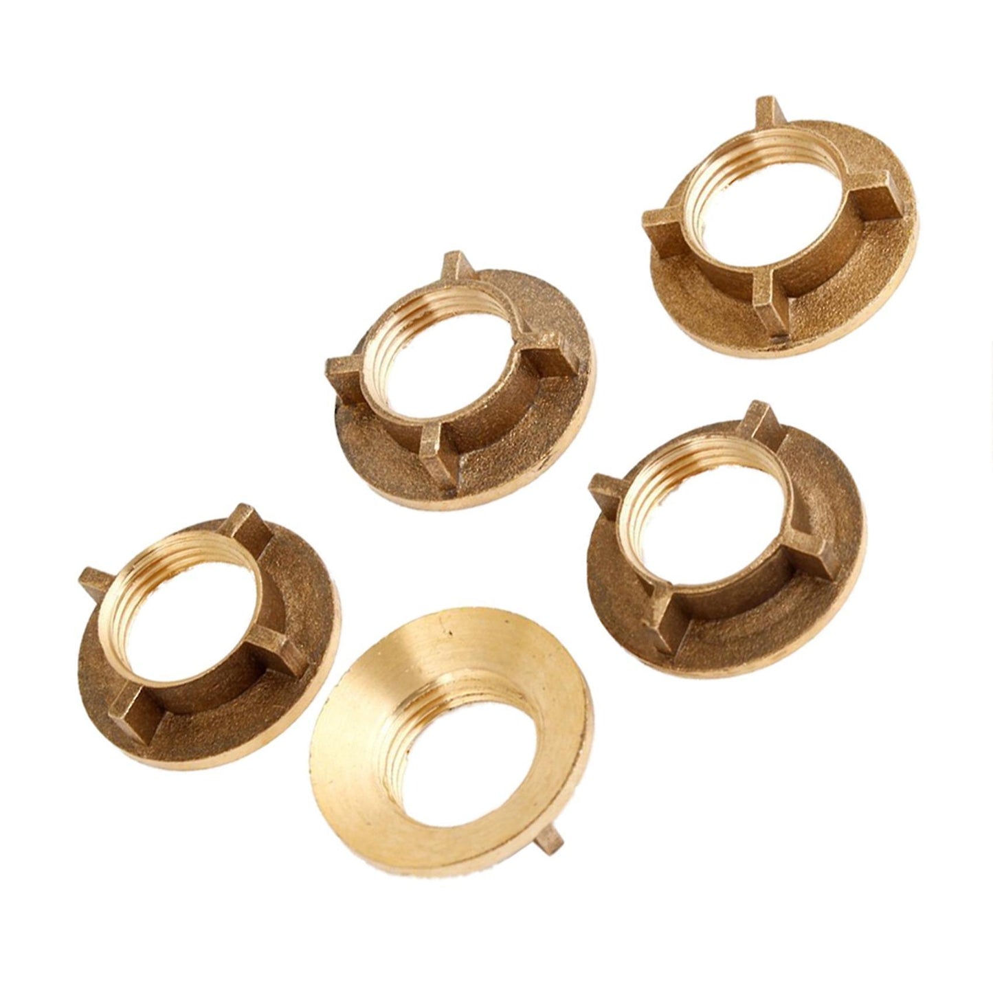 10 Pcs Gold Tone Brass 1/2inchpt Threaded Water Tap Faucet Nuts