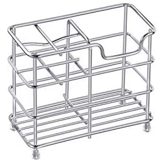 5 Slots Silver Stainless Steel Bathroom Small Space Storage Rack