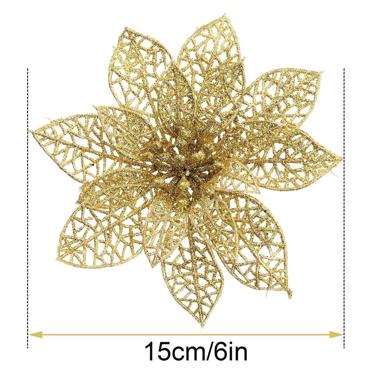 20 Pieces Glitter Christmas Tree Ornaments for Festival Decor,gold