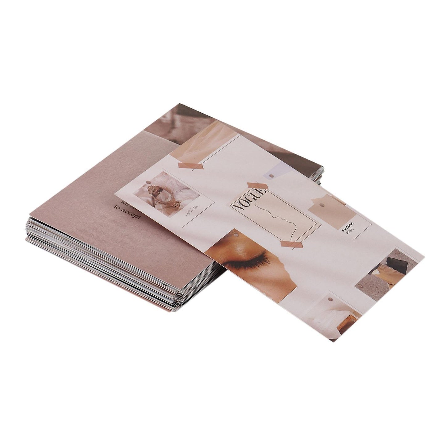 50pcs Scrapbooking Material, Retro Diary Paper, Diy Craft Background