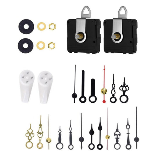 1 Set Silent Quartz Diy Clock Motor Kit with 6 Different Hands Tool B