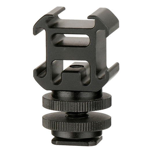 Camera Triple Cold Shoe Adapter,for Led Monitors/flash Video Camera