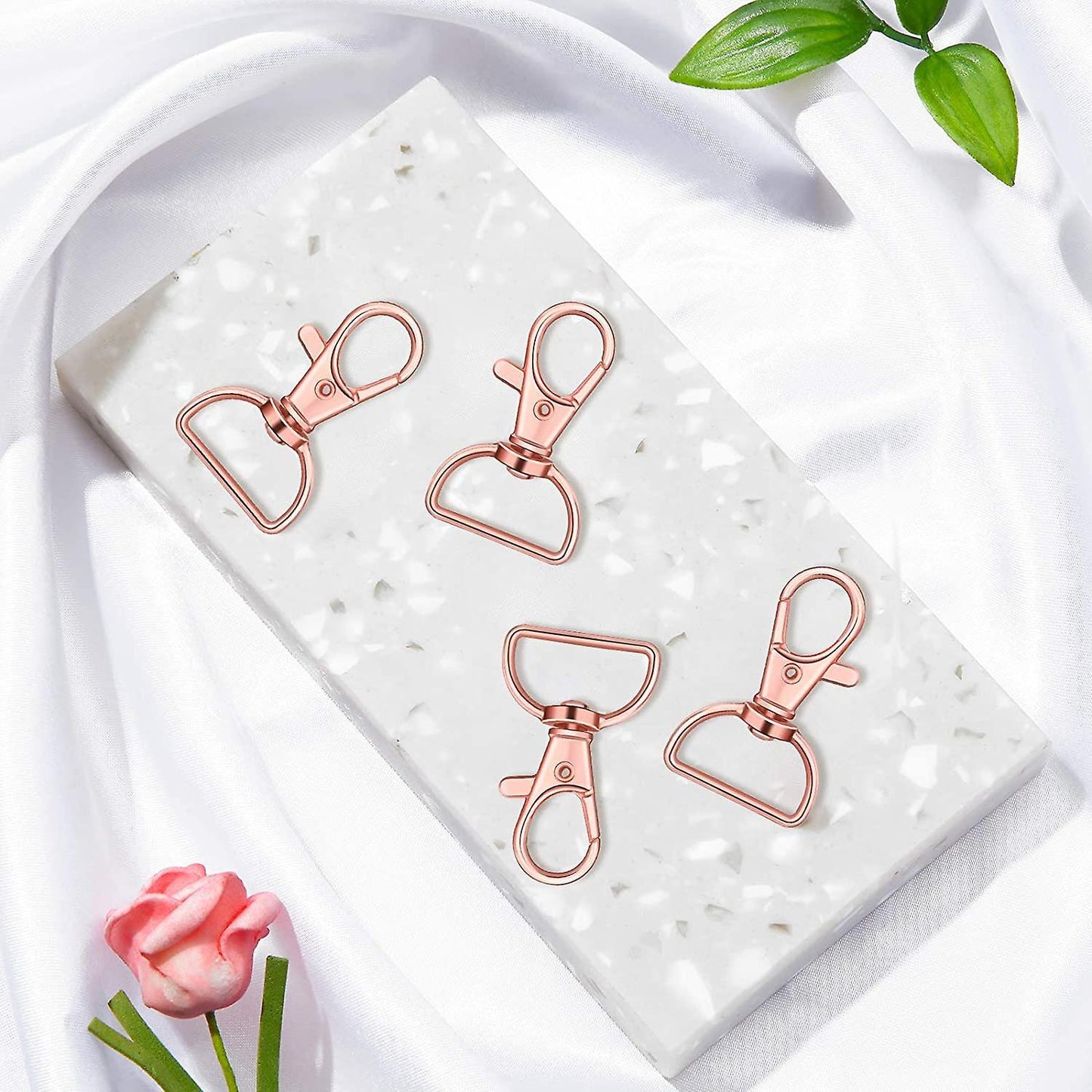35pcs Swivel Clasps Lanyard Snap Hooks Keychain Clip Hook Lobster