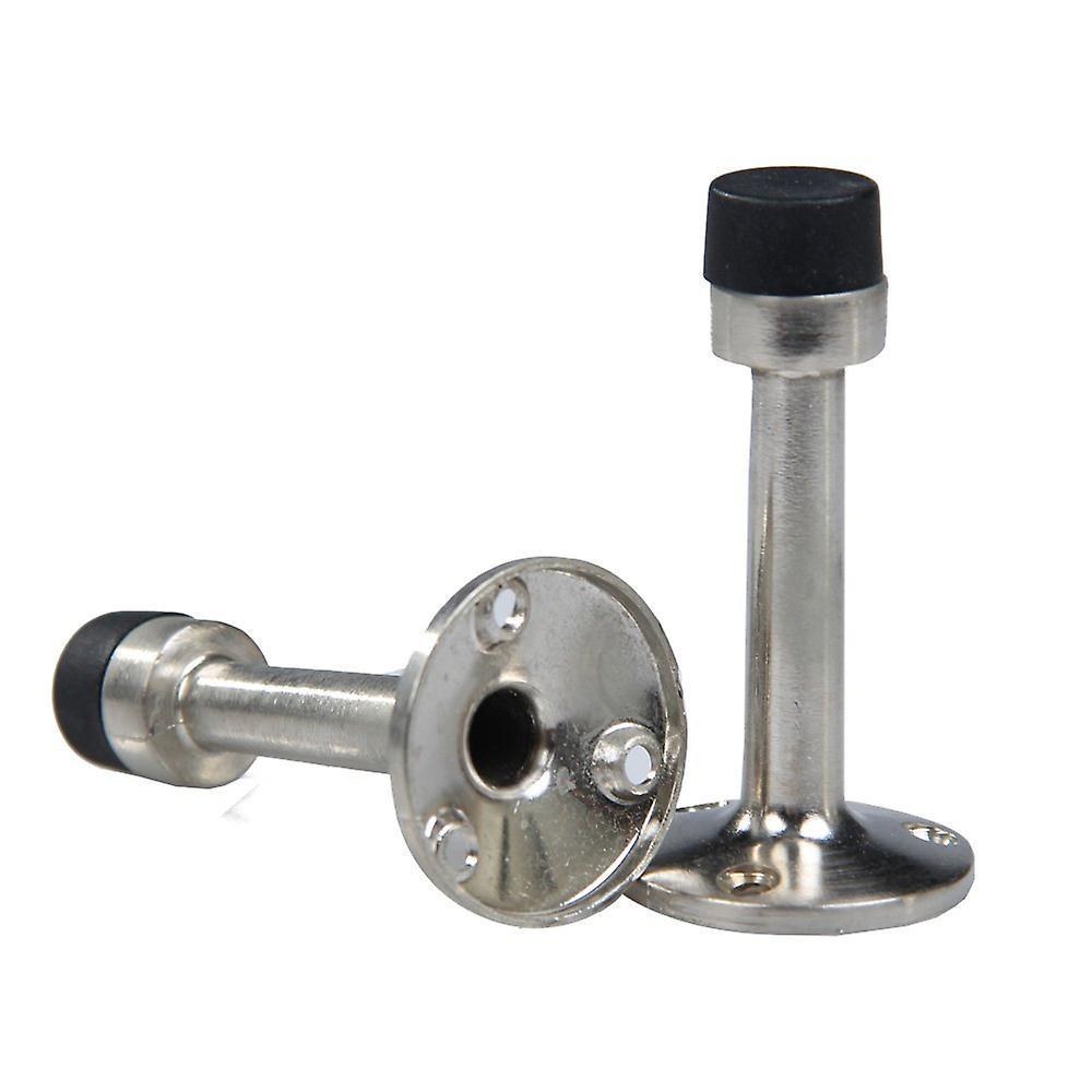 2pcs Cylinder Stainless Steel Door Stop Door Stoppers Stopper 75mm Buffer Wall Mounted