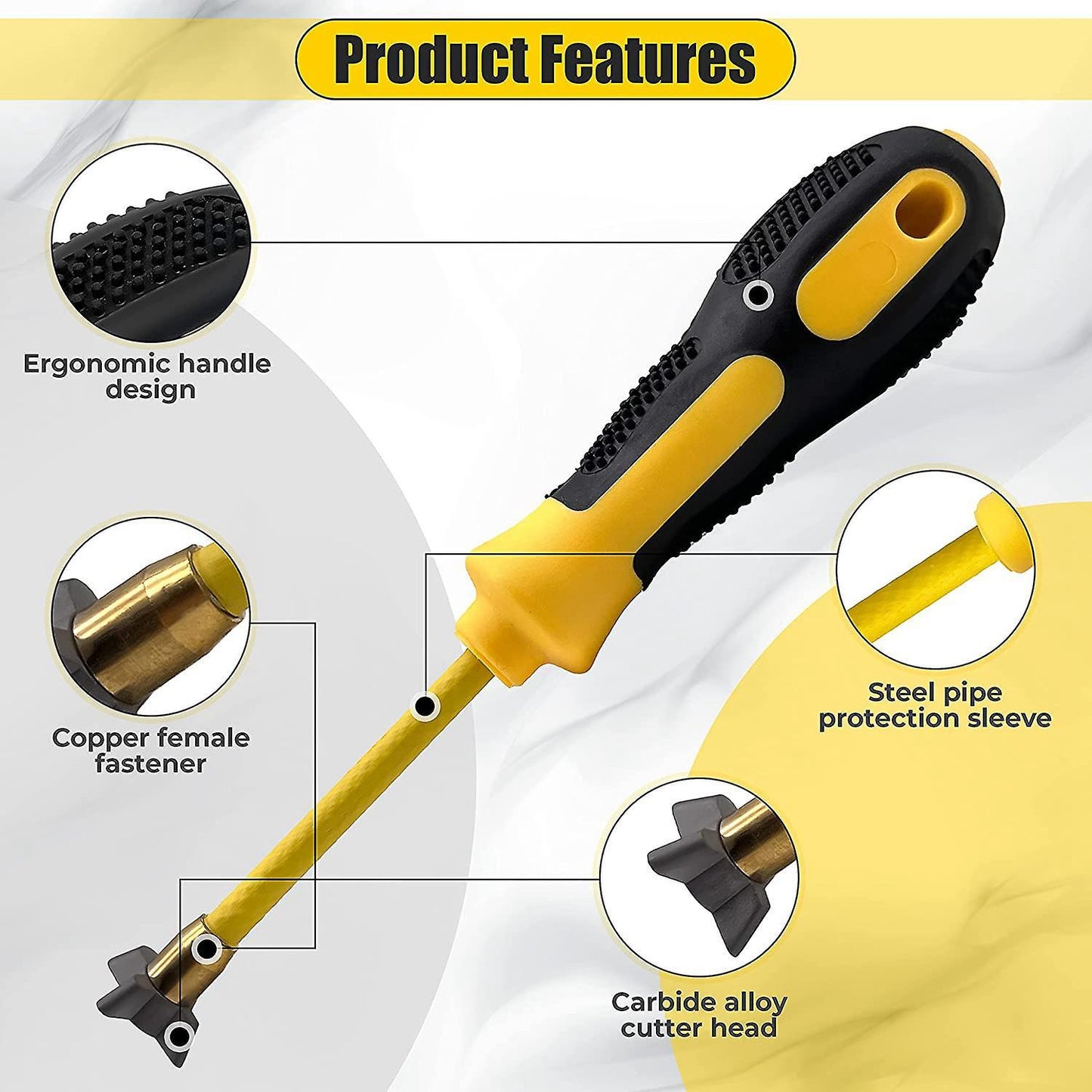 Grout Removal Tool 4 In 1 (carbide Alloy Head), Caulking Removal Tool