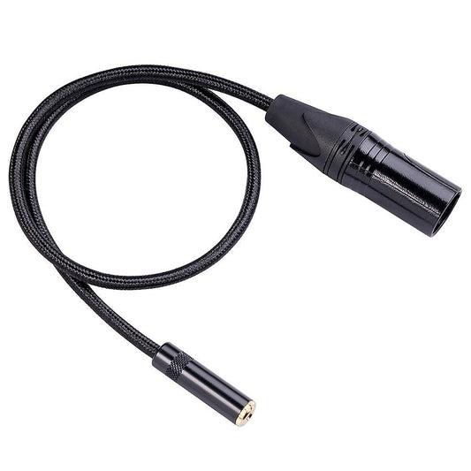 Xlr 3 Pin Male Plug to 3.5mm Trs 1/8 Inch Adapter, 1 Feet/ 0.3m