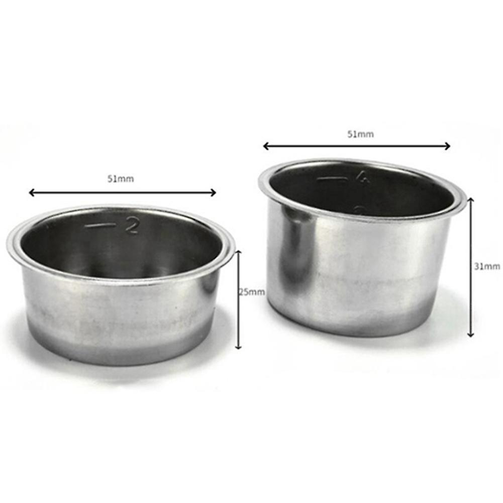 4pcs 51mm Coffee Filter Filter Basket for Delonghi Espresso Machine