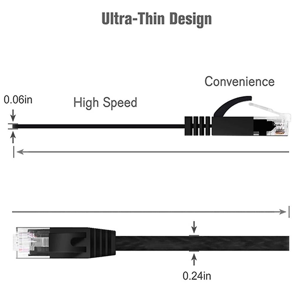6pack 1.5m Cable Cat6 Flat Utp Ethernet Network Cable, Network Cable