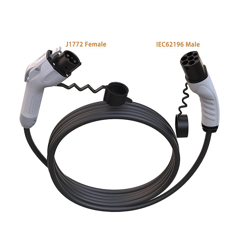 Ev Car Charger Plug 32a Type1 to Type2 Saej1772 to Iec62196-2